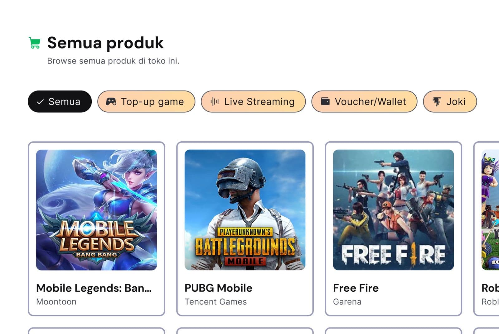 Toko Digital Siap Pakai